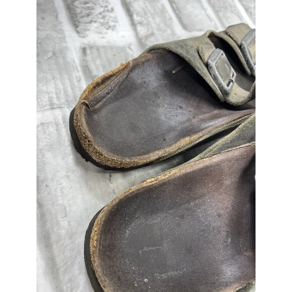 Birkenstock Arizona Soft Footbed Men's 11-11.5 Gray/ Green Comfort Sandals - Picture 10 of 10